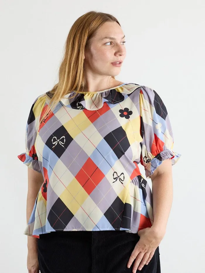 Women Leia Ruffle Blouse Cirque Argyle Lisa Says Gah Blouses