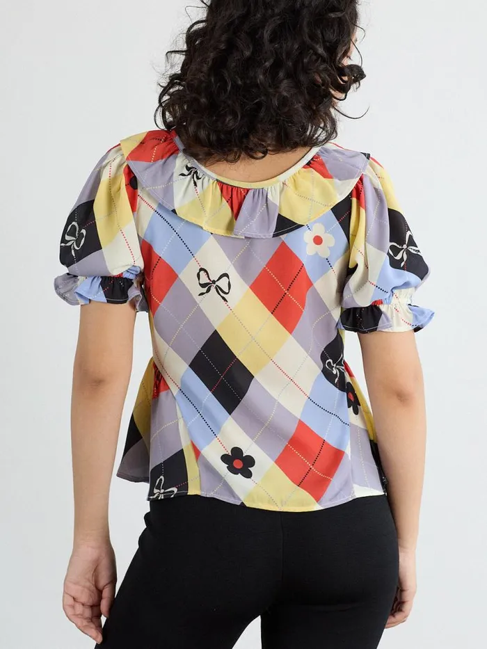 Women Leia Ruffle Blouse Cirque Argyle Lisa Says Gah Blouses
