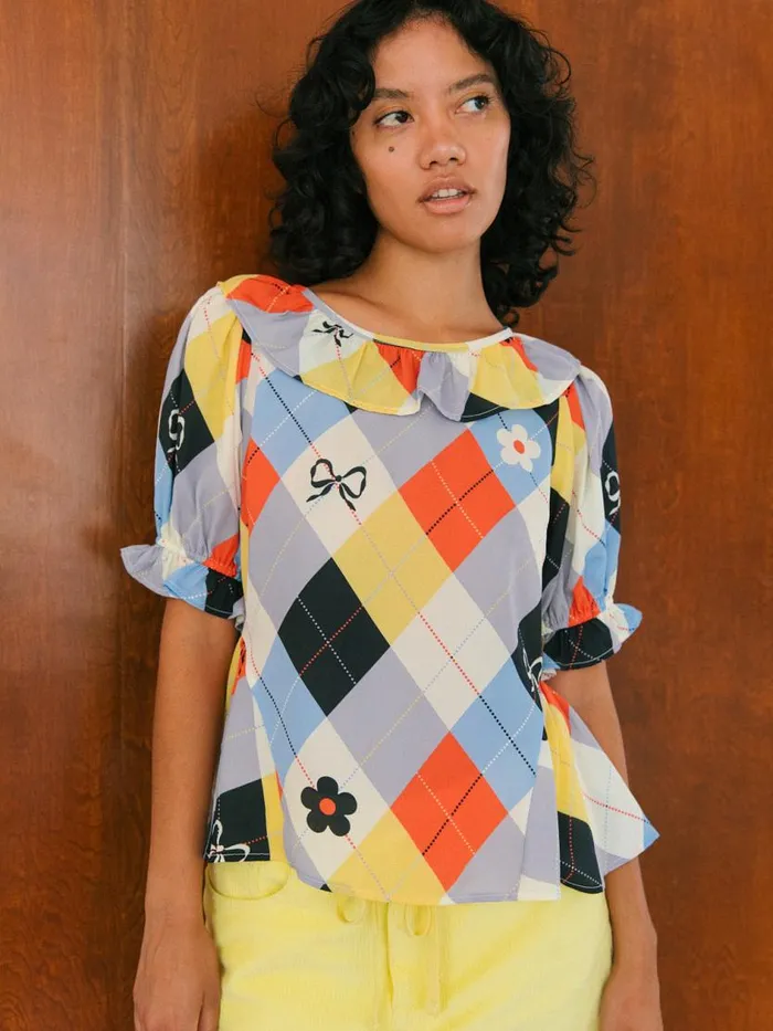 Women Leia Ruffle Blouse Cirque Argyle Lisa Says Gah Blouses