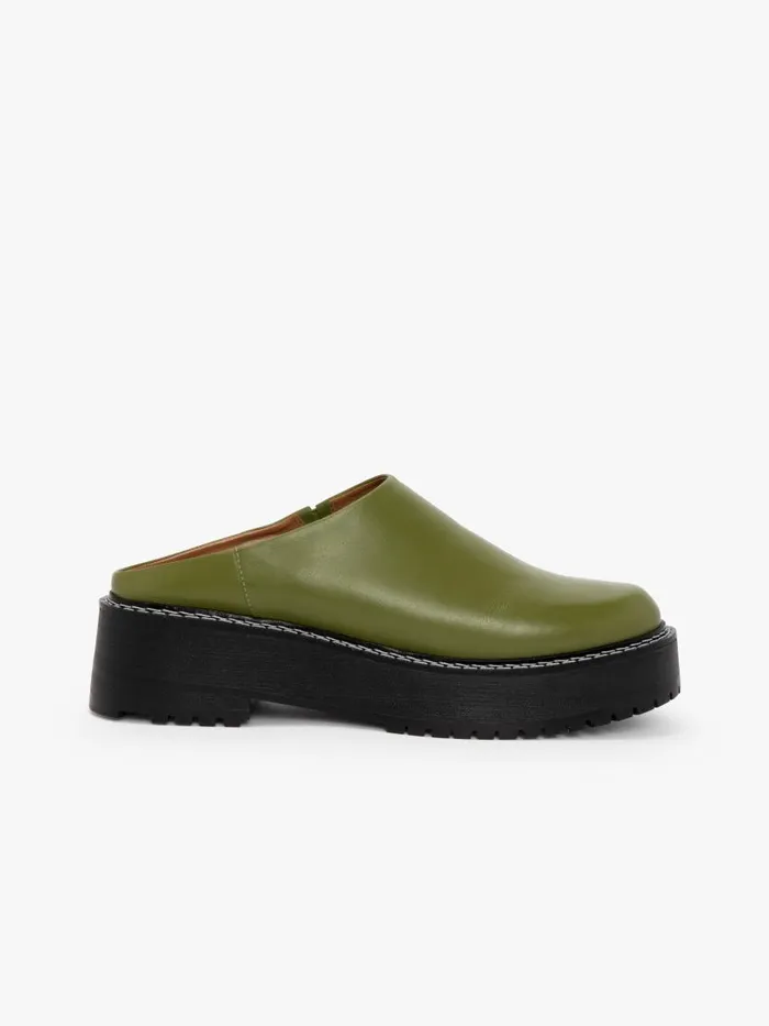 Women Lena Chunky Mule Olive Lisa Says Gah Slides