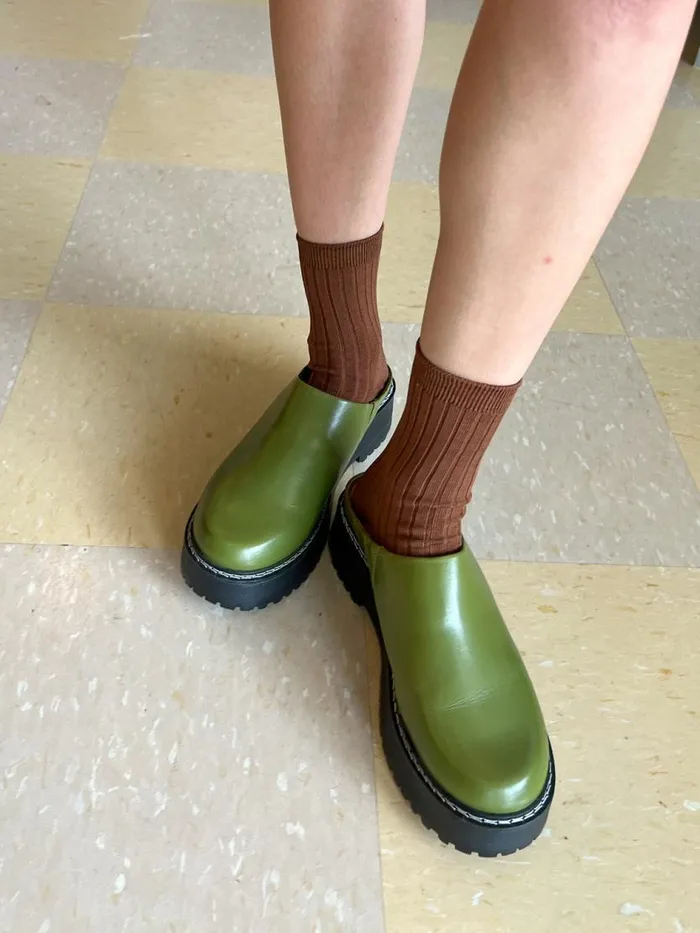 Women Lena Chunky Mule Olive Lisa Says Gah Slides