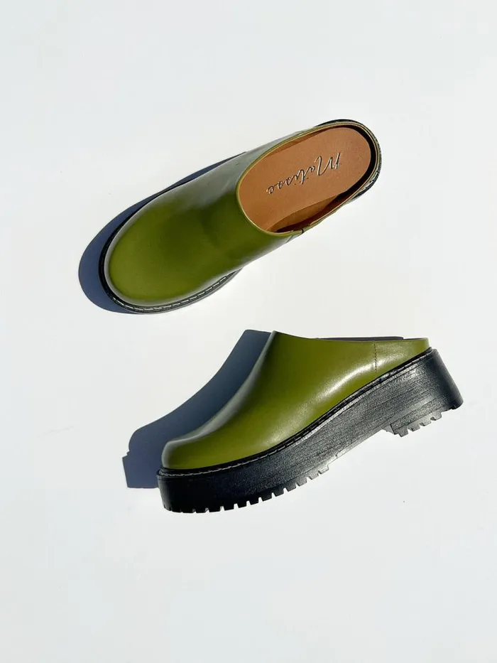 Women Lena Chunky Mule Olive Lisa Says Gah Slides