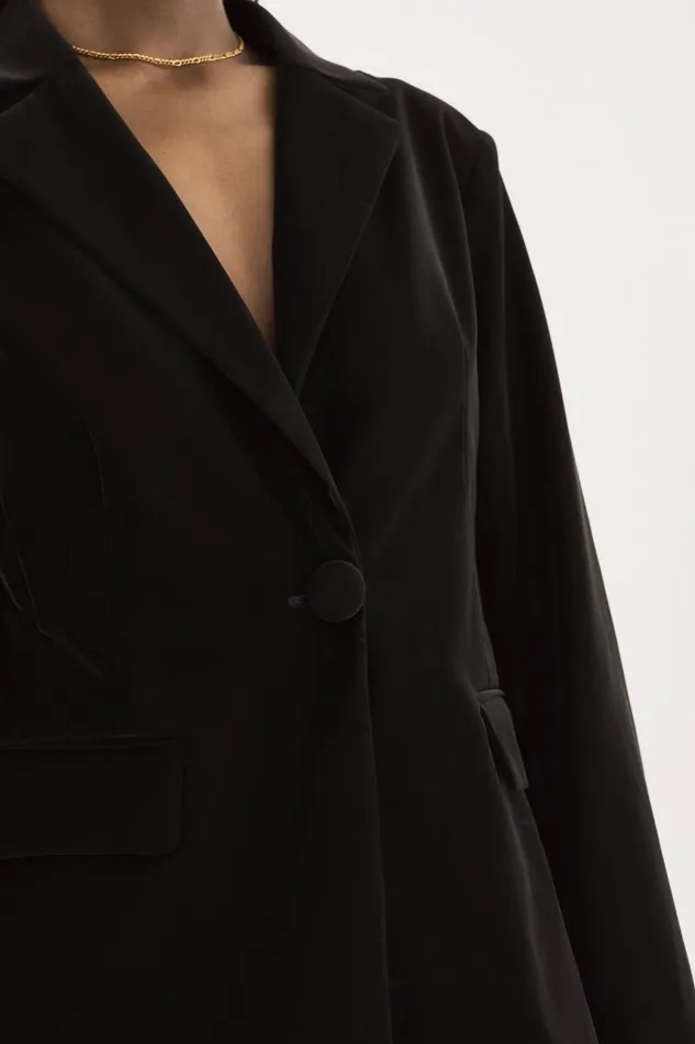 Women LOTTIE Faux Leather Blazer Black LAMARQUE Blazers