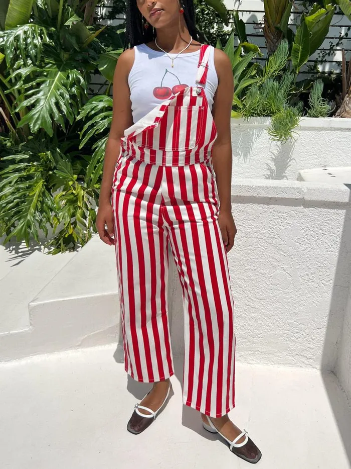 Women Lucy Overall Pomodoro Stripe Lisa Says Gah Denim
