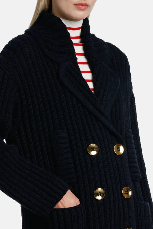 Women Luisa Spagnoli Catasto Catasto Night Blue Outerwear Women Luisa Spagnoli Catasto Catasto Night Blue Outerwear