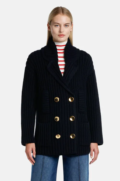 Women Luisa Spagnoli Catasto Catasto Night Blue Outerwear Women Luisa Spagnoli Catasto Catasto Night Blue Outerwear