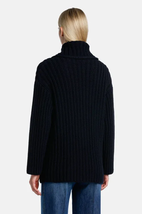 Women Luisa Spagnoli Catasto Catasto Night Blue Outerwear Women Luisa Spagnoli Catasto Catasto Night Blue Outerwear