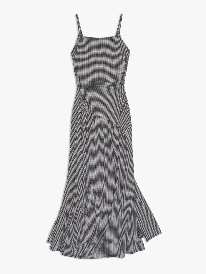 Women Lynn Midi Dress Caviar Gingham Lisa Says Gah Dresses