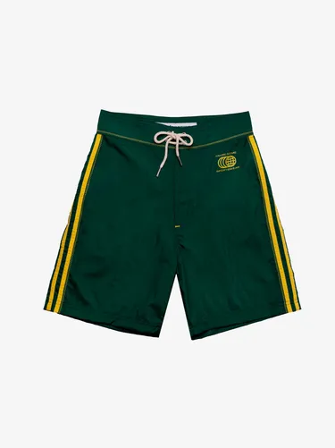 Women Made Some Long Shorts Green and Yellow Lisa Says Gah Shorts