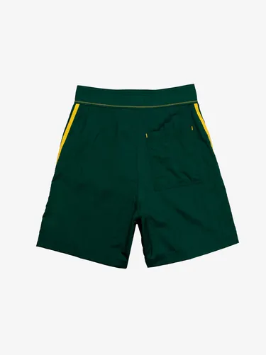 Women Made Some Long Shorts Green and Yellow Lisa Says Gah Shorts