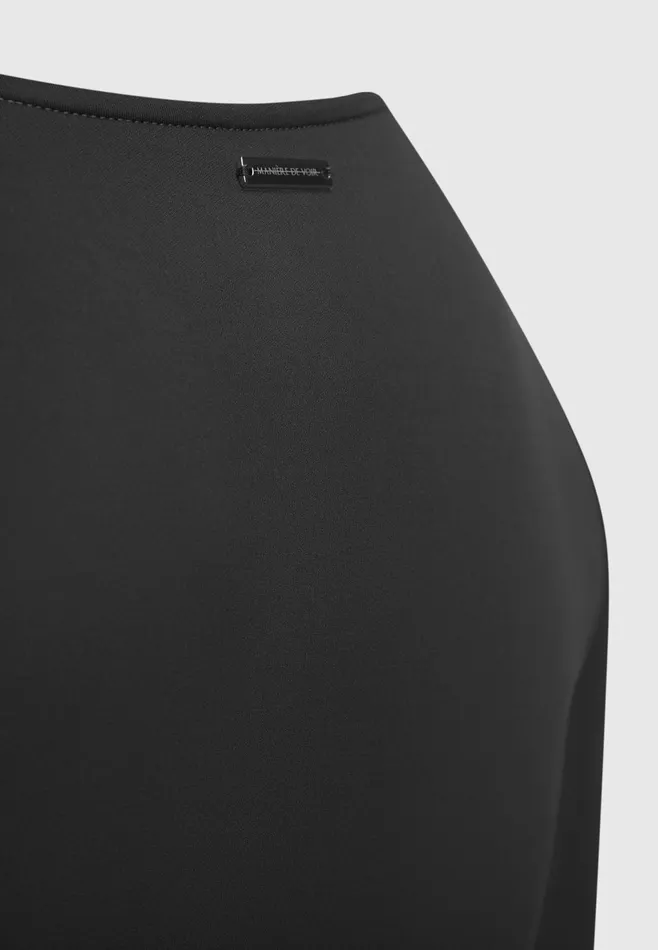 Women Manire De Voir Neoprene Corset Jacket Black