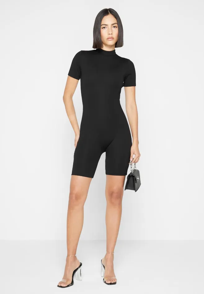 Women Manire De Voir ternelle Mock Neck Playsuit Black