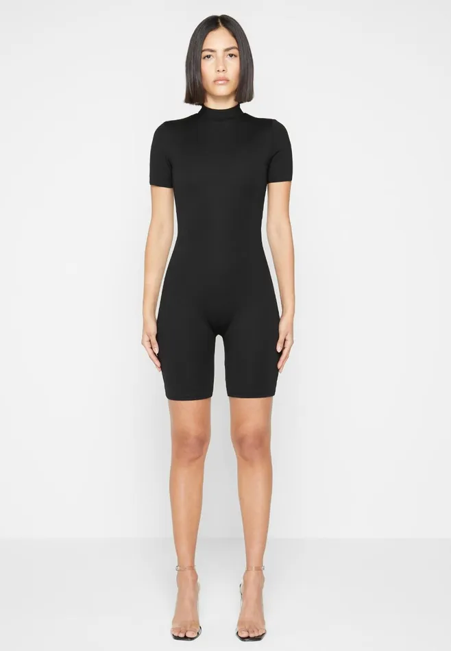 Women Manire De Voir ternelle Mock Neck Playsuit Black