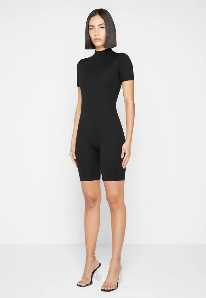 Women Manire De Voir ternelle Mock Neck Playsuit Black
