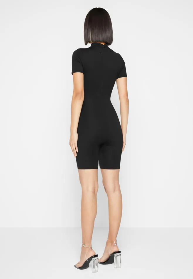 Women Manire De Voir ternelle Mock Neck Playsuit Black