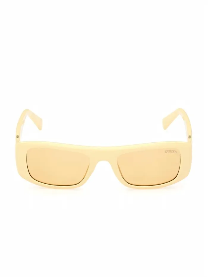 WomenMen GUESS GUESS Originals Rectangle Sunglasses Yellow Sunglasses
