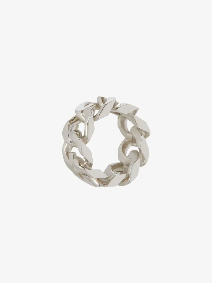 WomenMen Jewelry Givenchy G Chain Ring In Metal Silvery