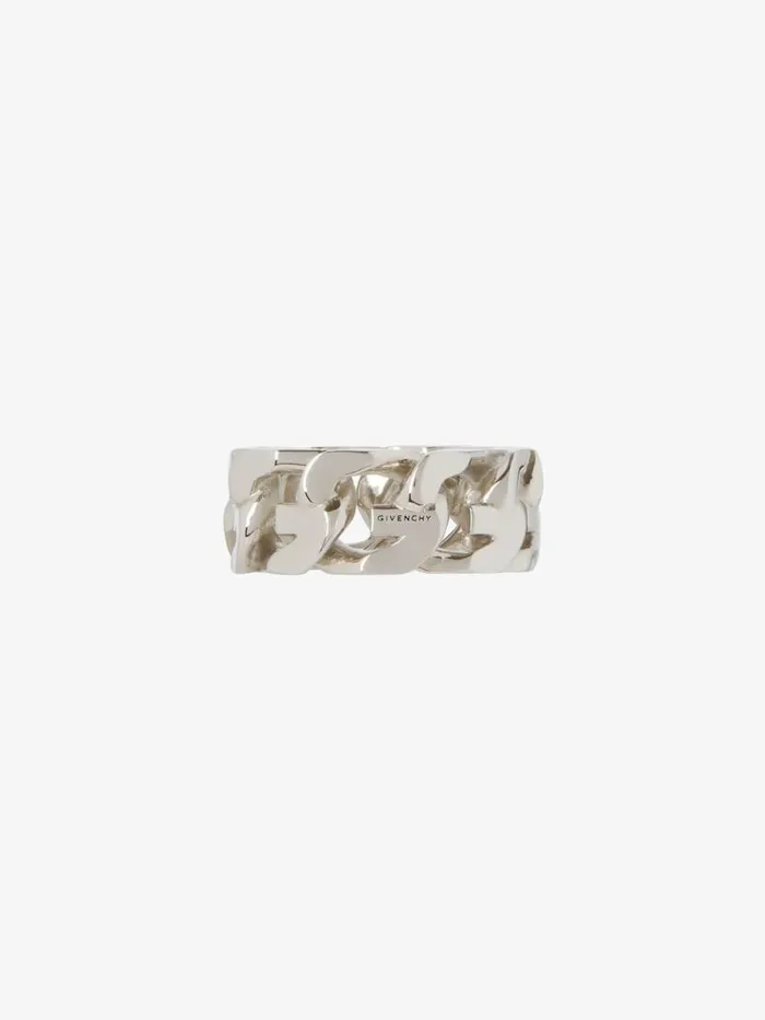 WomenMen Jewelry Givenchy G Chain Ring In Metal Silvery WomenMen Jewelry Givenchy G Chain Ring In Metal Silvery