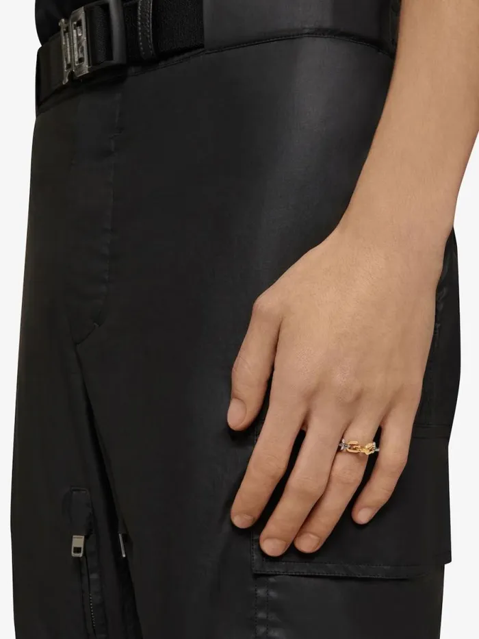 WomenMen Jewelry Givenchy G Link Two Tone Ring In Metal Goldensilvery WomenMen Jewelry Givenchy G Link Two Tone Ring In Metal Goldensilvery
