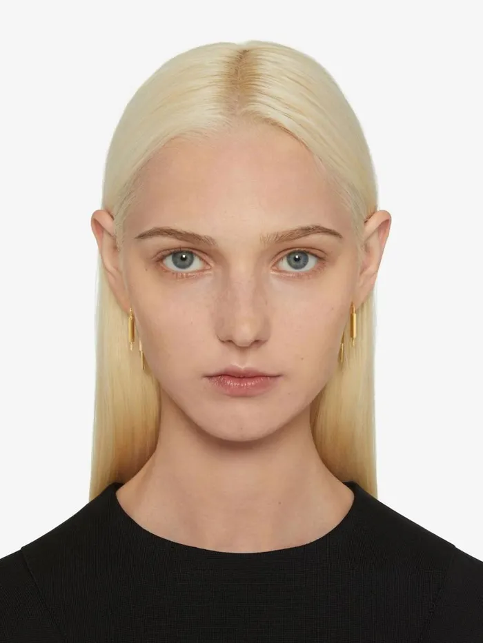 WomenMen Jewelry Givenchy U Lock Earrings In Metal Golden Yellow WomenMen Jewelry Givenchy U Lock Earrings In Metal Golden Yellow