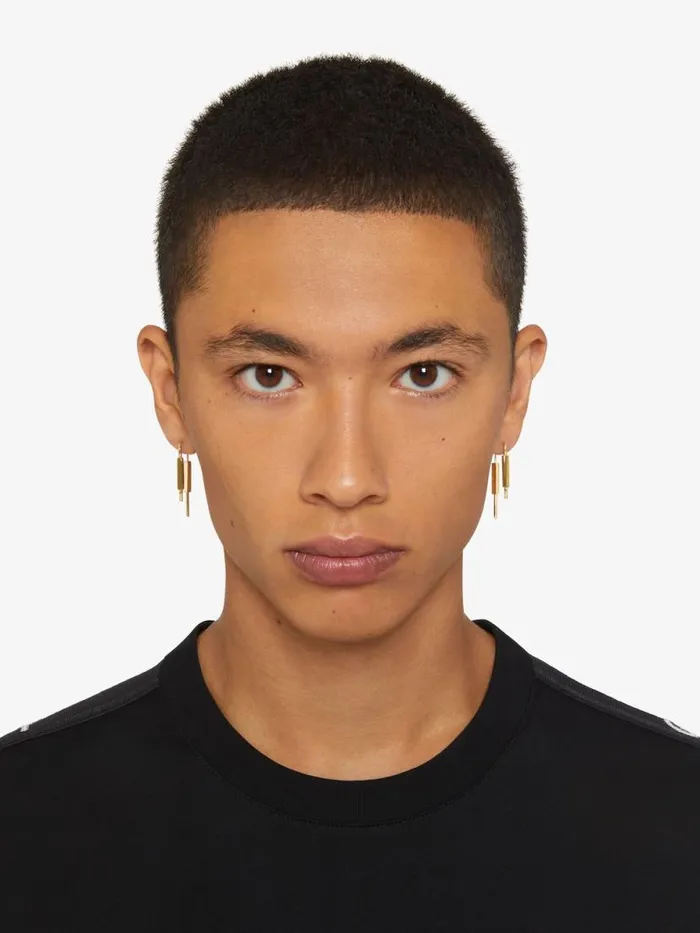 WomenMen Jewelry Givenchy U Lock Earrings In Metal Golden Yellow WomenMen Jewelry Givenchy U Lock Earrings In Metal Golden Yellow