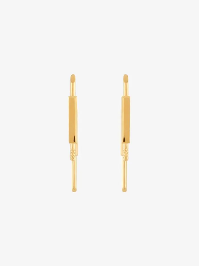 WomenMen Jewelry Givenchy U Lock Earrings In Metal Golden Yellow WomenMen Jewelry Givenchy U Lock Earrings In Metal Golden Yellow
