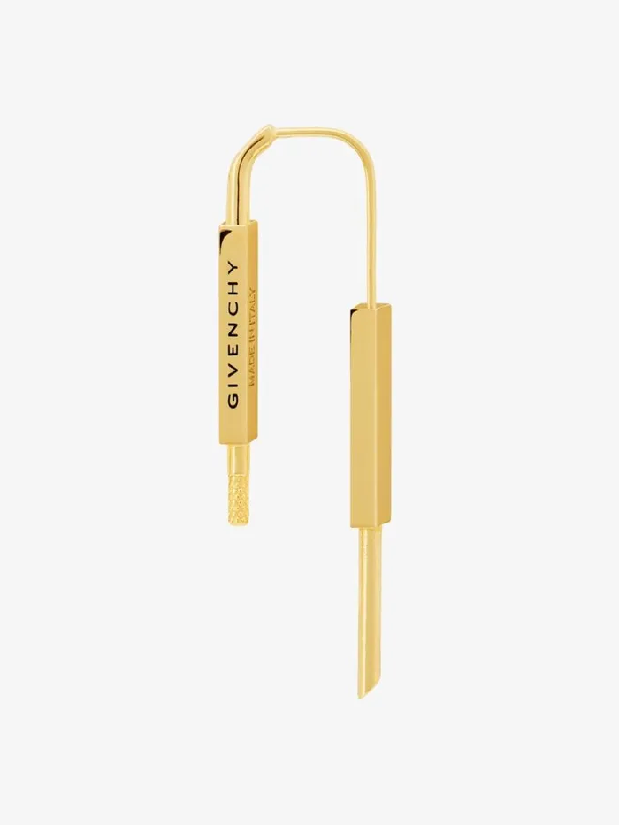 WomenMen Jewelry Givenchy U Lock Earrings In Metal Golden Yellow WomenMen Jewelry Givenchy U Lock Earrings In Metal Golden Yellow