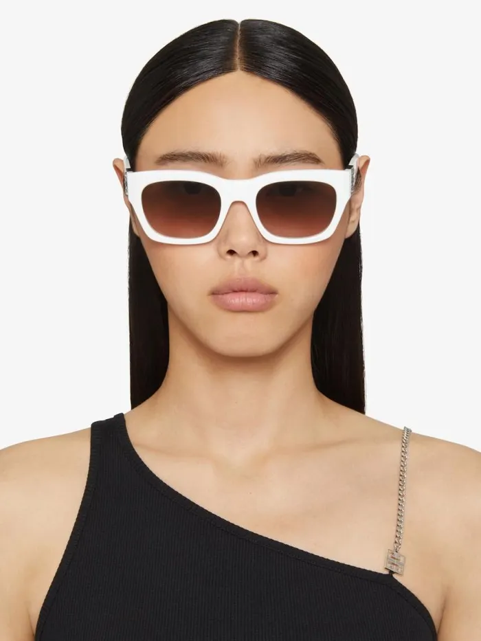 WomenMen Sunglasses Givenchy 4G Unisex Sunglasses In Acetate White WomenMen Sunglasses Givenchy 4G Unisex Sunglasses In Acetate White