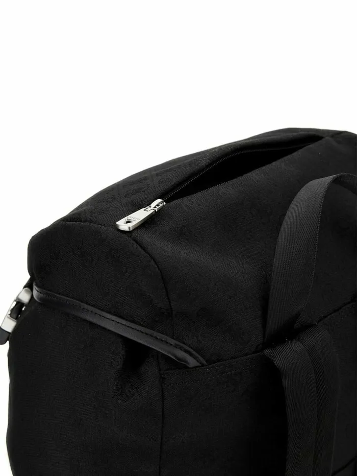 WomenMen Wallets and Bags GUESS Vezzola Jacquard Backpack Black WomenMen Wallets and Bags GUESS Vezzola Jacquard Backpack Black