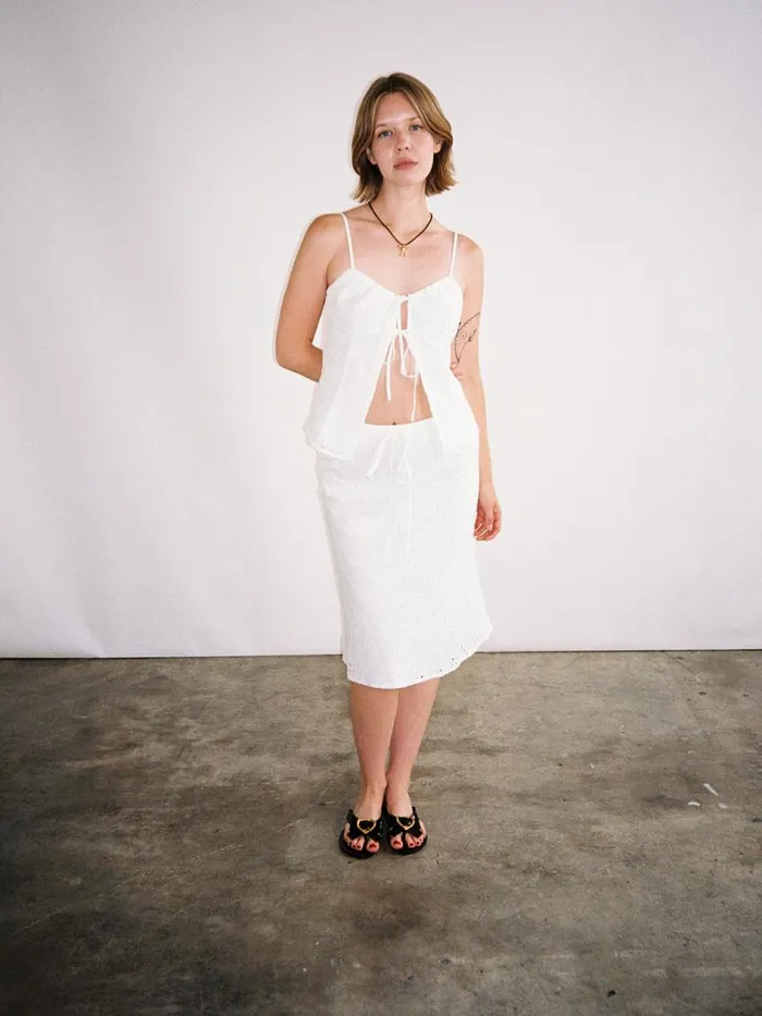 Women Mia Eyelet Top White Lisa Says Gah Tops