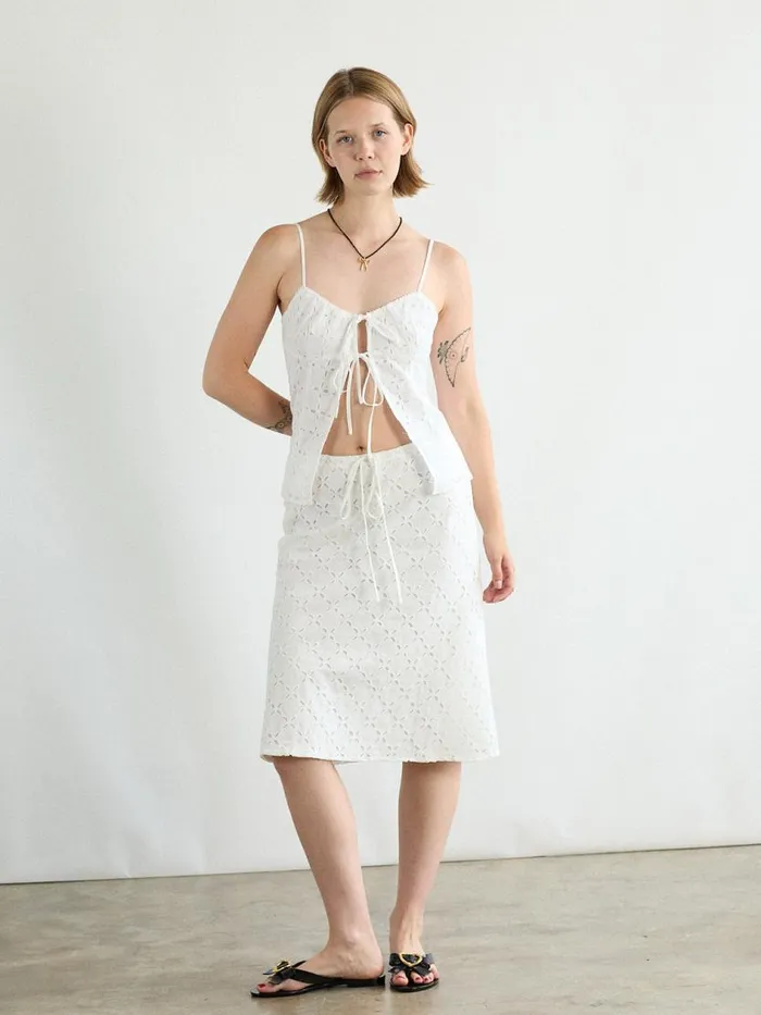 Women Mia Eyelet Top White Lisa Says Gah Tops