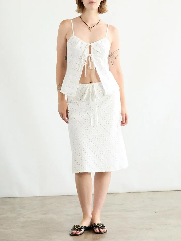 Women Mia Eyelet Top White Lisa Says Gah Tops