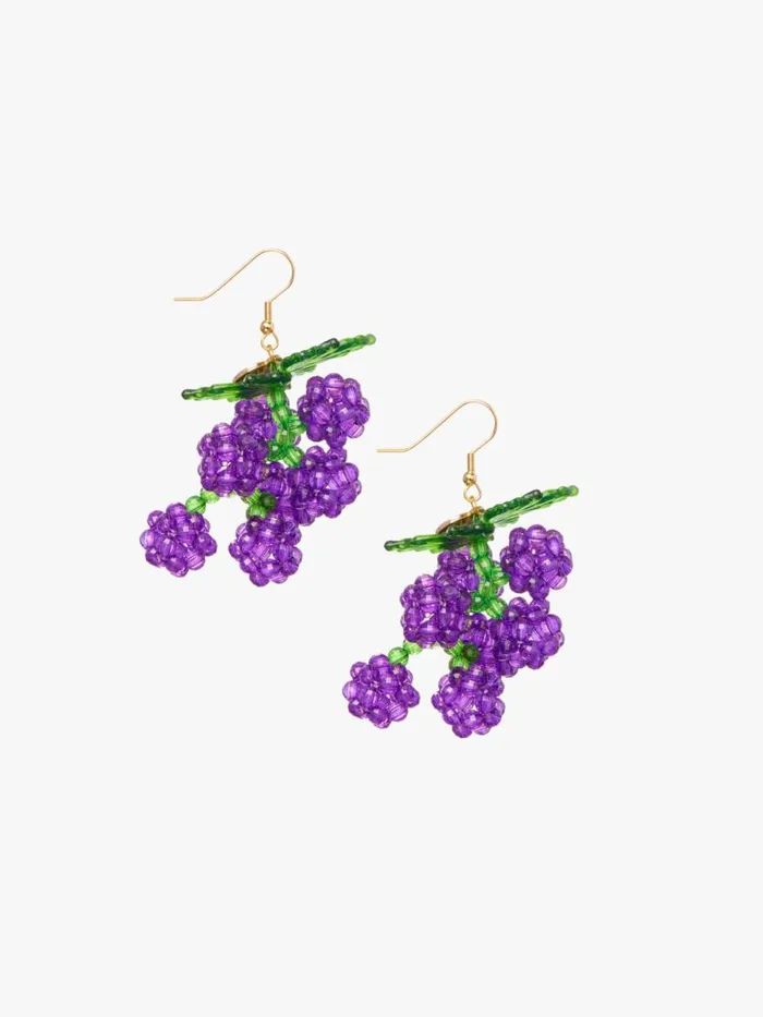 Women Mini Fruit Earrings Grape Slushie Lisa Says Gah Accessories