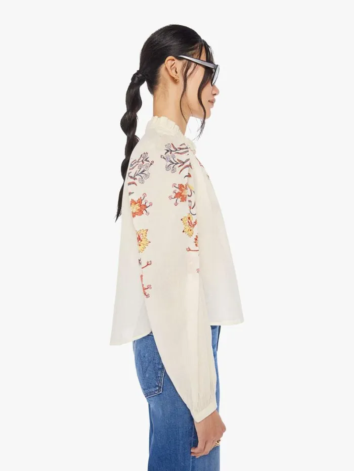 Women Mother Denim Annabel Shirt Ivory Sun