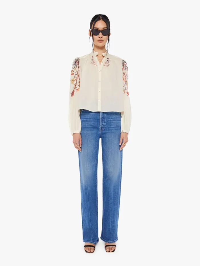 Women Mother Denim Annabel Shirt Ivory Sun