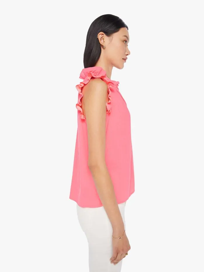 Women Mother Denim Bex Top Neon Pink