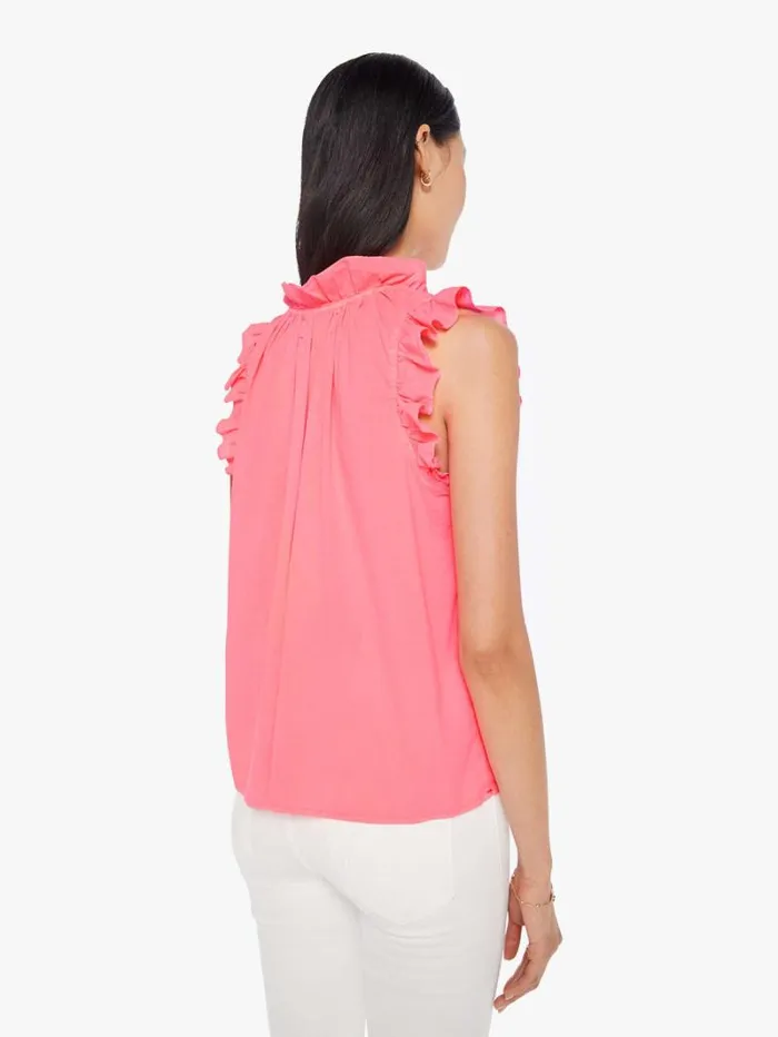 Women Mother Denim Bex Top Neon Pink