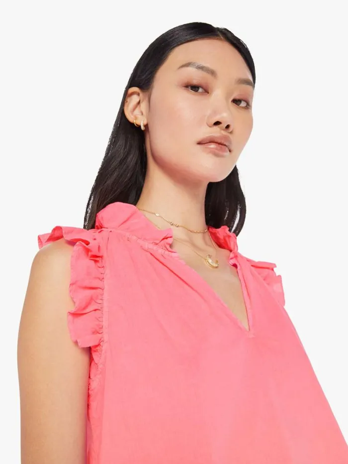 Women Mother Denim Bex Top Neon Pink