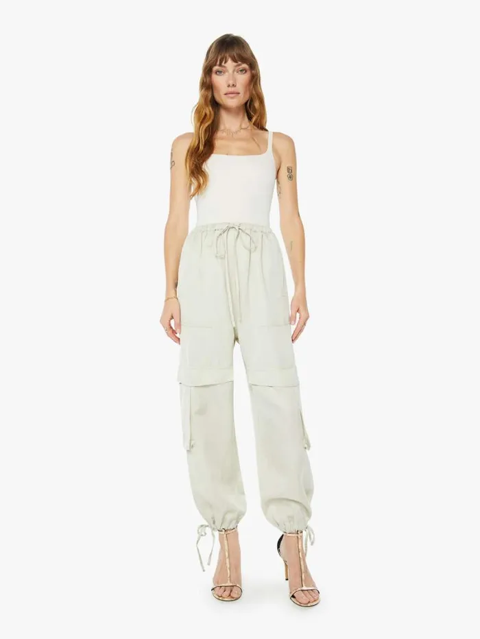 Women Mother Denim Joline Cargo Pants Pistachio