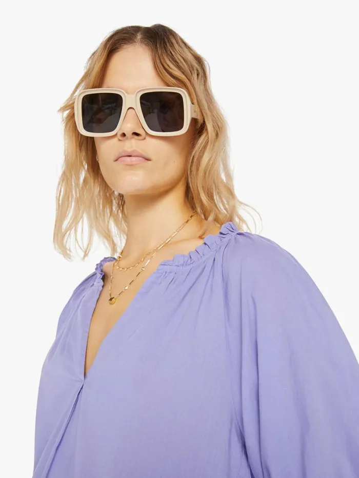 Women Mother Denim Jules Top Dark Peri