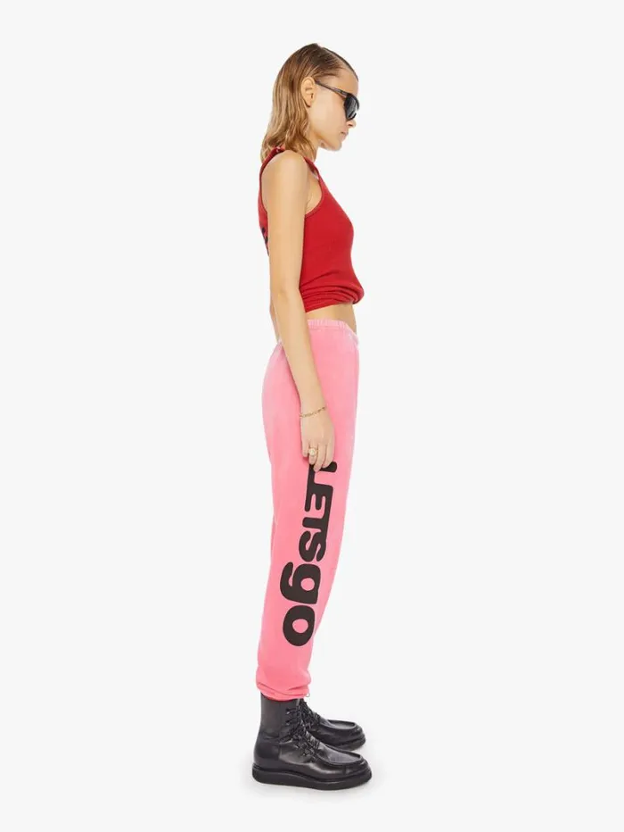 Women Mother Denim Letsgo Og Superyumm Sweatpant Pink Plant