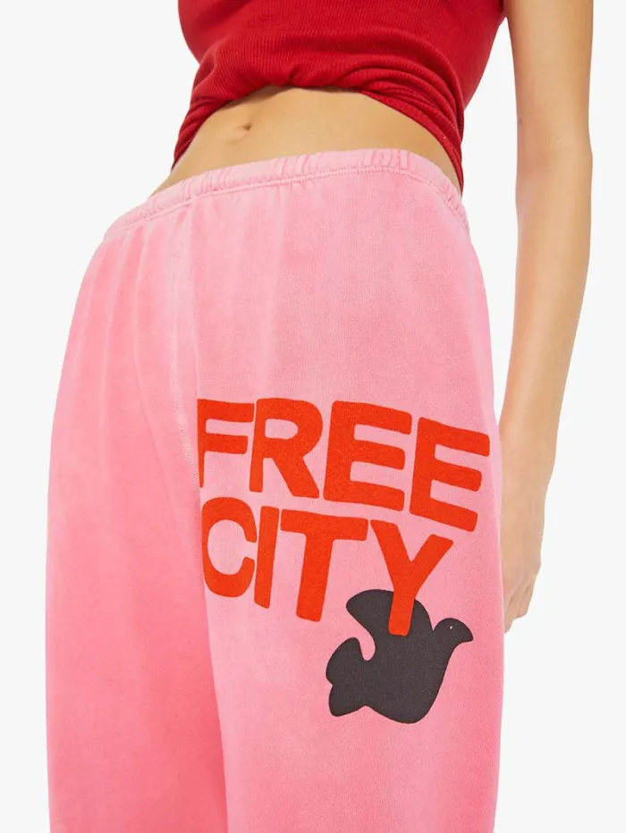 Women Mother Denim Letsgo Og Superyumm Sweatpant Pink Plant