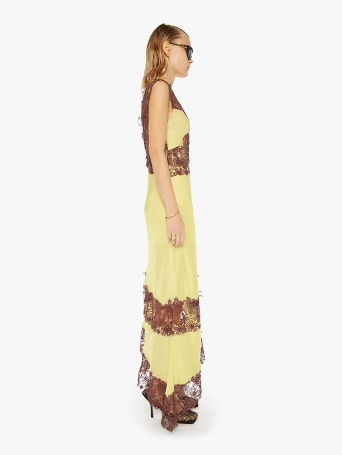 Women Mother Denim Lex Midi Dress Yellow Women Mother Denim Lex Midi Dress Yellow