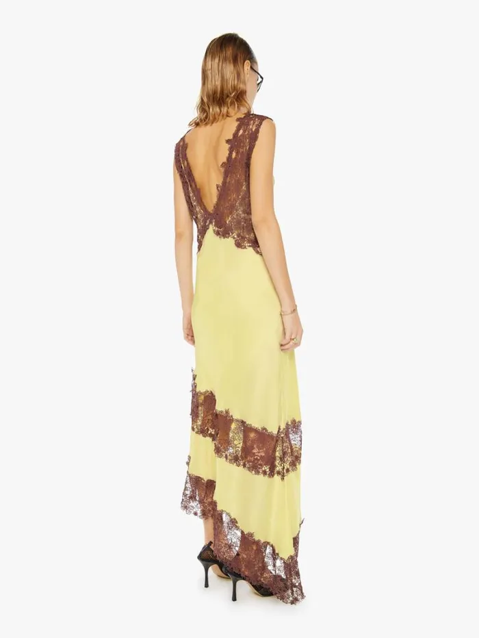 Women Mother Denim Lex Midi Dress Yellow Women Mother Denim Lex Midi Dress Yellow