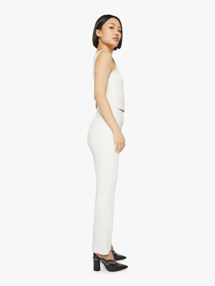 Women Mother Denim Petites The Lil039 Hustler Patch Pocket Flood Wash Cream Puffs