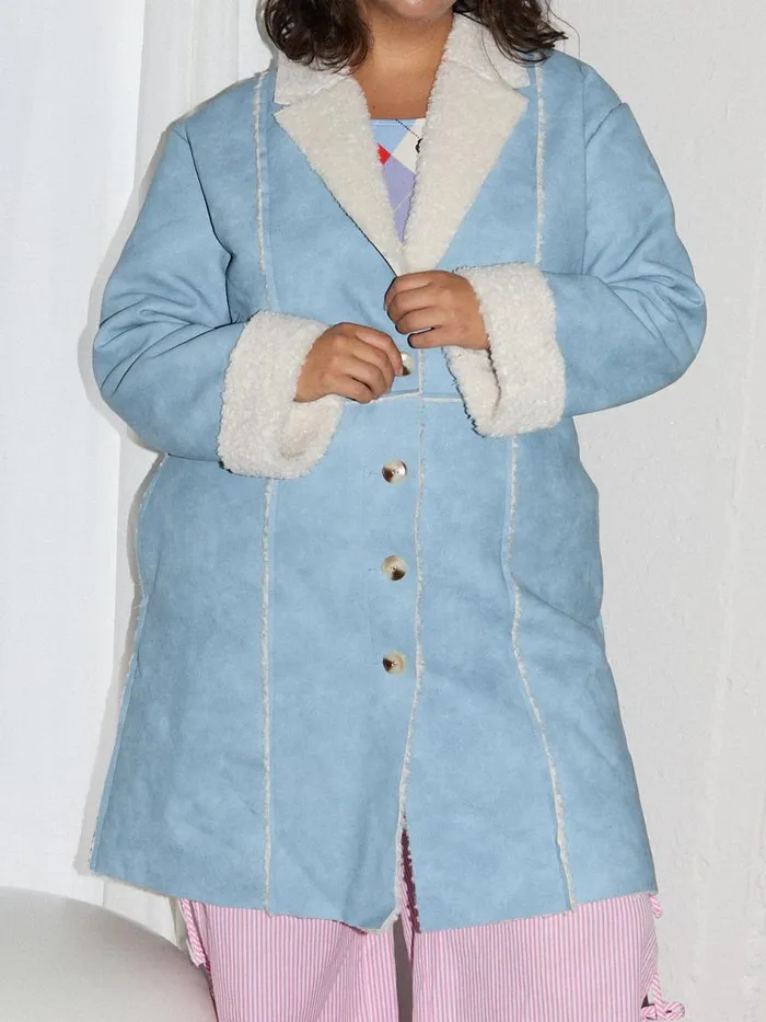 Women Nadia Sherpa Coat Cloud Blue Lisa Says Gah Tops
