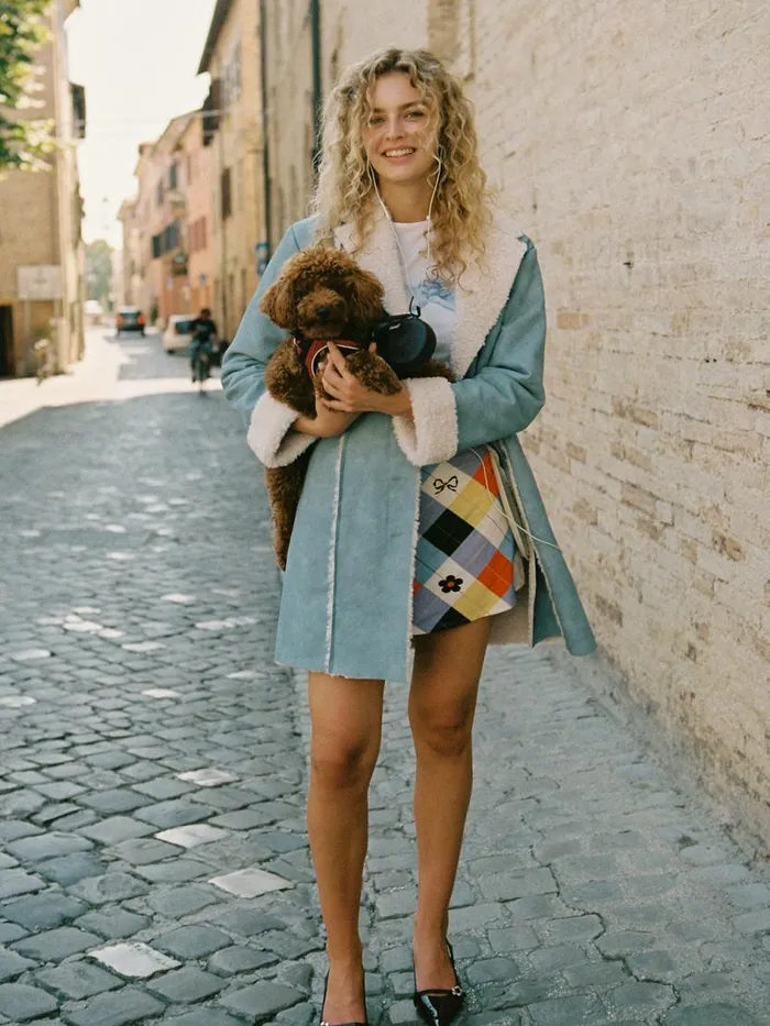 Women Nadia Sherpa Coat Cloud Blue Lisa Says Gah Tops