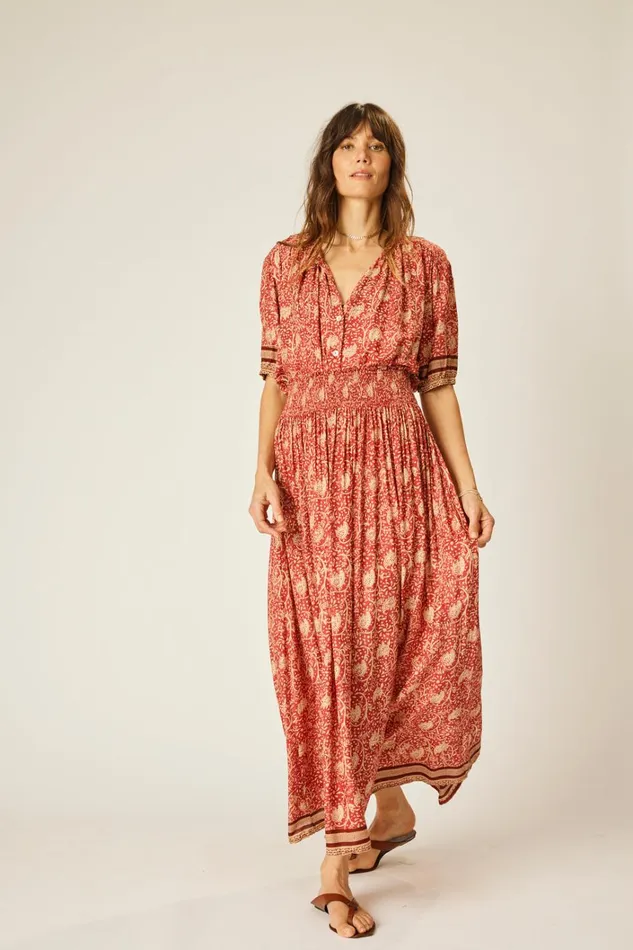 Women Natalie Martin Bottoms Bella Skirt Water Lily Terracotta Women Natalie Martin Bottoms Bella Skirt Water Lily Terracotta