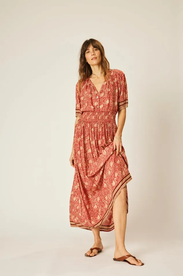 Women Natalie Martin Bottoms Bella Skirt Water Lily Terracotta Women Natalie Martin Bottoms Bella Skirt Water Lily Terracotta