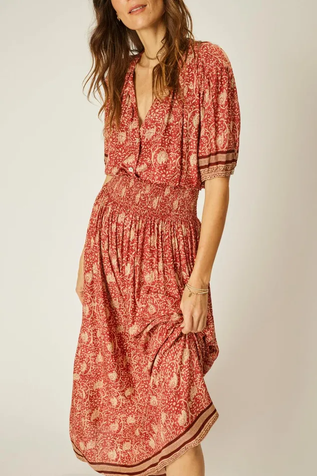 Women Natalie Martin Bottoms Bella Skirt Water Lily Terracotta Women Natalie Martin Bottoms Bella Skirt Water Lily Terracotta